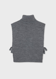 Poncho tricot gris