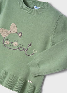 Conjunto tricot "Cat" verde