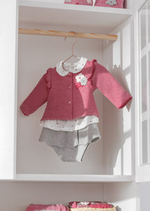 Conjunto falda tricot berry