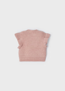Chaleco tricot rosado