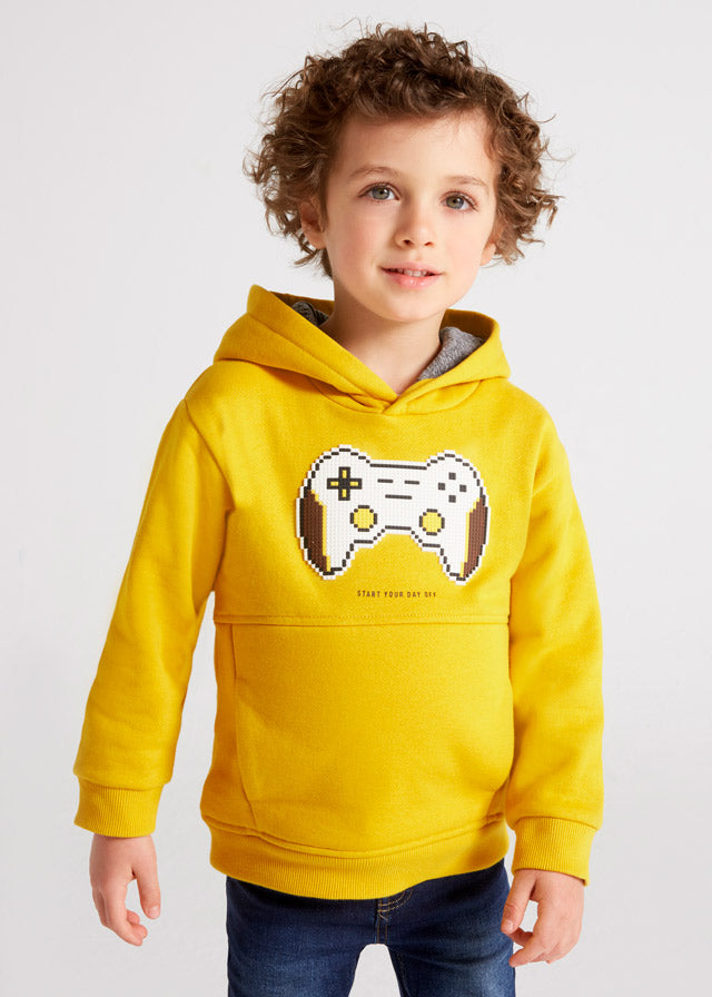 Pullover aplique engomado joystick amarillo