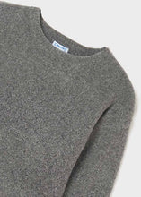 Cargar imagen en el visor de la galería, Vestido combinado tricot y tul gris titanio
