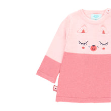 Cargar imagen en el visor de la galería, Vestido tricot bicolor rosa
