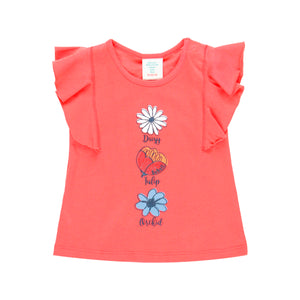 Polo flores coral