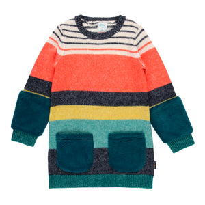 Vestido tricot combinado pelo colores