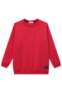 Polera basica afranelada rojo 4 años