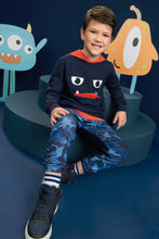 Cargar imagen en el visor de la galería, Polera monster azul
