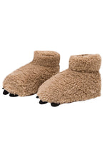 Cargar imagen en el visor de la galería, Pantuflas &quot;huellitas&quot; camel
