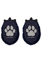 Cargar imagen en el visor de la galería, Pantuflas &quot;huellitas&quot; azul
