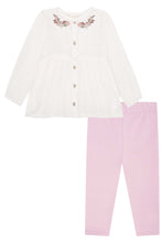 Cargar imagen en el visor de la galería, Conjunto blusa y legging rosa
