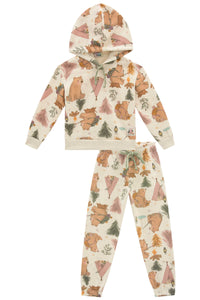 Conjunto buzo estampado oso