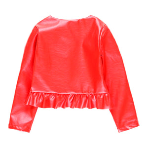 Chaqueta polipiel rojo