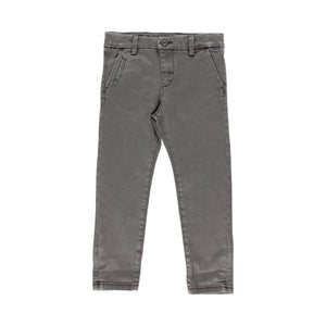 Pantalón satén elástico gris