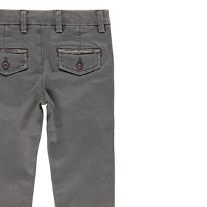 Pantalón satén elástico gris