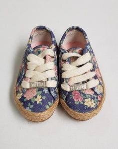 Zapatillas a flores Azul T 23